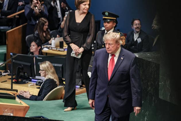 September 22, 2026, New York, New York, United States: US President DONALD TRUMP walks to the podium as he is about to address the General Debate of the 81st UN General Assembly. Trump set out his administrationÃ¢â‚¬â ¢s priorities, focusing on Iran and nuclear proliferation, terrorism and drug cartels, migration, national sovereignty and US military power. He also rejected international efforts to establish global governance over artificial intelligence and defended his administrationÃ¢â‚¬â ¢s approach to US security and foreign policy. New York United States - ZUMAo116 20260922_znp_o116_043 Copyright: xBiancaxOterox