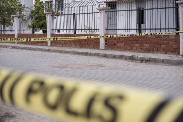 September 22, 2026, Manisa, Turkey: Police cordon tape is seen at the scene of the shooting. Police maintained security measures around a high school in Turgutlu, in Turkey™s western Manisa province, following a shooting that left 11 people injured. The Turkish Interior Minister and Education Minister addressed the media following the incident. Manisa Turkey - ZUMAs197 20260922_aaa_s197_466 Copyright: xMuratxKocabasx