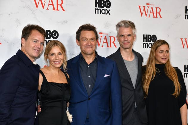 NEW YORK, NY - SEPTEMBER 22: Casey Bloys, Sienna Miller, Dominic West, George Kay and Francesca Orsi at the New York Red Carpet Premiere of the HBO Original Drama Series War on September 22, 2026 at the Perelman Performing Arts Center in New York City. Copyright: xmpi099 MediaPunchx