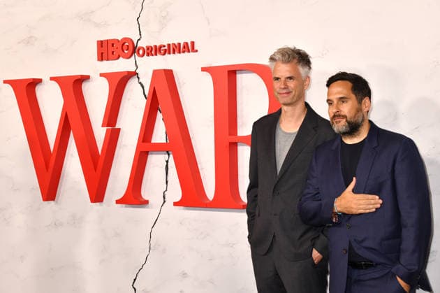 NEW YORK, NY - SEPTEMBER 22: George Kay and Ben Taylor at the New York Red Carpet Premiere of the HBO Original Drama Series War on September 22, 2026 at the Perelman Performing Arts Center in New York City. Copyright: xmpi099 MediaPunchx