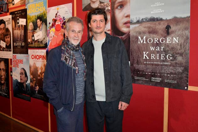 Ulrich Matthes and Nicolas Ehret at the premiere of the feature film *Morgen war Krieg* at the Delphi Lux in Berlin, September 22, 2026 Foto:xM.xBehrensx xFuturexImagex krieg_6921