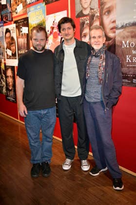 Fabian Gamper, Nicolas Ehret, and Ulrich Matthes at the premiere of the movie *Morgen war Krieg* at the Delphi Lux in Berlin, September 22, 2026 Foto:xM.xBehrensx xFuturexImagex krieg_6922