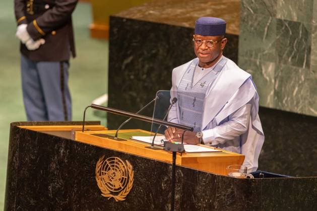 September 22, 2026, New York City, USA: President of Sierra Leone Julius Maada Bio addresses the General Debate of the 81st session of the United Nations General Assembly at the UN Headquarters in New York City. New York City USA - ZUMAl194 20260922_zip_l194_030 Copyright: xMarekxLadzinskix