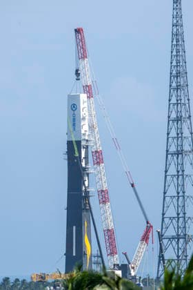 WENCHANG, CHINA - SEPTEMBER 23: A general view shows the construction of the dedicated launch pad for the Long March 10A carrier rocket at the Wenchang Spacecraft Launch Site on September 23, 2026 in Wenchang, Hainan Province of China. The facility is being built to support future manned lunar missions.  Copyright: xVCGx 111668959025