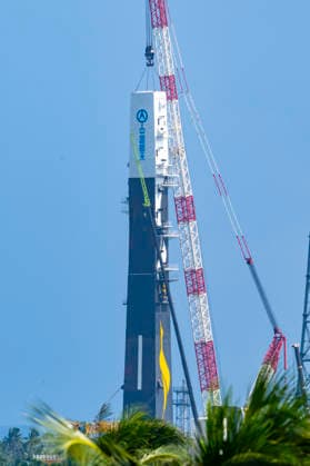 WENCHANG, CHINA - SEPTEMBER 23: A general view shows the construction site of the dedicated launch pad for the Long March 10A carrier rocket on September 23, 2026 in Wenchang, Hainan Province of China. The facility is being built to support future manned lunar missions.  Copyright: xVCGx 111668959016