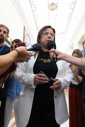 Marlaska and Robles Focus the Question Period in Congress PP Representative Ana Vázquez, after being expelled for carrying a can of pepper spray during a question period directed at the government in the Congress of Deputies on September 23, 2026, in Madrid, Spain. The government faces a new question period that once again centers on its handling of the migration crisis in Ceuta, with seven questions and two urgent interpellations. The Minister of the Interior and the Minister of Defense will bear the brunt of the questioning in Congress, although the opposition will also question other ministers. Following the question period, Congress will debate and vote on the ratification of emergency economic measures. SEPTEMBER 23, 2026 Jesús Hellí  Copyright: xJesusxHellinx 7793143