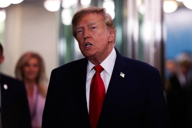 September 22, 2026, New York City, Ny, USA: US President Donald Trump arrives for the 81st United Nations General Assembly at UN headquarters in New York, USA, on Tuesday, September 22, 2026. New York City USA - ZUMAc233 20260922_zsp_c233_035 Copyright: xVanessaxCarvalhox