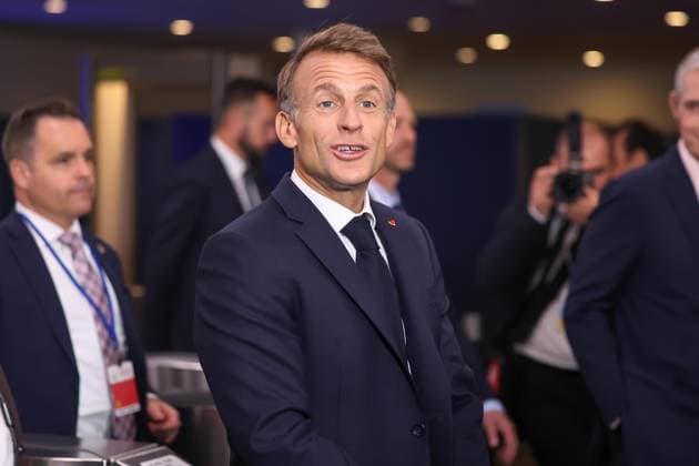 September 22, 2026, New York City, Ny, USA: French President Emmanuel Macron arrives for the 81st United Nations General Assembly at UN headquarters in New York, United States, on Tuesday, September 22, 2026. New York City USA - ZUMAc233 20260922_zsp_c233_044 Copyright: xVanessaxCarvalhox