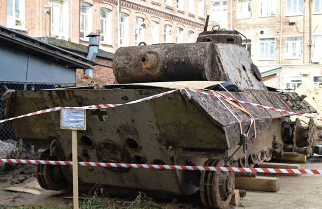 Russia WWII German Tank Discovery 9249318 23.09.2026 A German Panzerkampfwagen V Panther tank from World War II, which was found underground during construction work, is on display at Kazan National Research Technological University in Kazan, Republic of Tatarstan, Russia. The tank was previously used as a laboratory for testing explosives. Maksim Bogodvid Sputnik Kazan Republic of Tatarstan Russia Copyright: xMaksimxBogodvidx