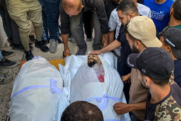 Mourners Bid Farewell to Two Palestinians at al-Shifa Hospital Mourners bid farewell to the bodies of two Palestinians at al-Shifa Hospital in Gaza City on September 23, 2026, after they were killed in an Israeli attack in the al-Nafq area. Photo by Mohammed Salha apaimages Gaza Gaza Strip Palestinian Territory 230926_Gaza_MS_00(13) Copyright: xapaimagesxMohammedxSalhax xapaimagesx
