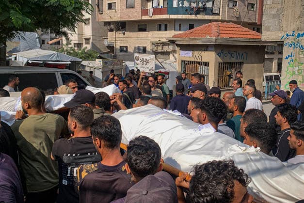 Mourners Bid Farewell to Two Palestinians at al-Shifa Hospital Mourners bid farewell to the bodies of two Palestinians at al-Shifa Hospital in Gaza City on September 23, 2026, after they were killed in an Israeli attack in the al-Nafq area. Photo by Mohammed Salha apaimages Gaza Gaza Strip Palestinian Territory 230926_Gaza_MS_00(5) Copyright: xapaimagesxMohammedxSalhax xapaimagesx