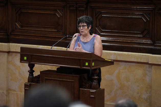 Illa Appears Before the Parliament Regarding the 2025 PISA Tests CUP Representative Pilar Castillejo speaks during a plenary session at the Parliament of Catalonia on September 23, 2026, in Barcelona, Catalonia, Spain. Illa is appearing before the Parliament today at his own request following the crisis that erupted in the Department of Education due to an error in the sample that excluded Catalonia from the PISA report results. SEPTEMBER 23, 2026 Barcelona, Catalonia Barcelona, Catalonia, Spain  Copyright: xDavidxZorrakinox 7793301