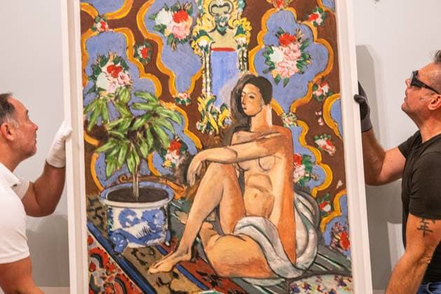 AMSTERDAM - The Figure dÃ corative sur fond ornemental , a key work from the oeuvre of Henri Matisse, during its hanging in the H ART Museum. DINGENA MOL ANP netherlands out - belgium out  Copyright: xx x569755092x originalFilename: 569755092.jpg