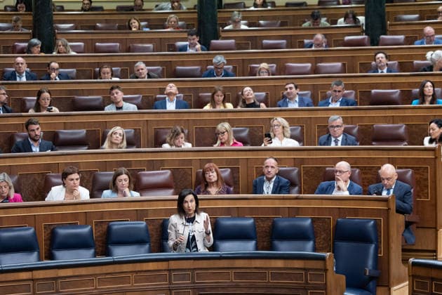 Marlaska and Robles Focus the Question Period in Congress Defense Minister Margarita Robles during a question period for the government in the Congress of Deputies on September 23, 2026, in Madrid, Spain. The government faces a new question period that once again centers on the handling of the migration crisis in Ceuta, with seven questions and two urgent interpellations. The Interior Minister and the Defense Minister will bear the brunt of the congressional scrutiny, although the opposition will also question other ministers. Following the question period, Congress will debate and vote on the ratification of emergency economic measures. SEPTEMBER 23, 2026 Jesús Hellí Spain  Copyright: xJesusxHellinx 7793335