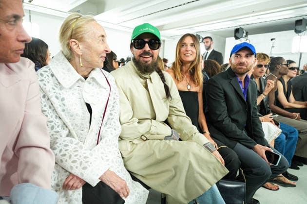 IPA88862694 - Milan, Milan Women™s Fashion Week Spring Summer 2027 - Women™s Fashion, Spring Summer 2027 - Jil Sander fashion show - front row in the photo: guests, Carla Sozzani, Alessandro Michele,  Copyright: xRiccardoxGIordanox xRiccardoxGiordano IPAx IPA88862694