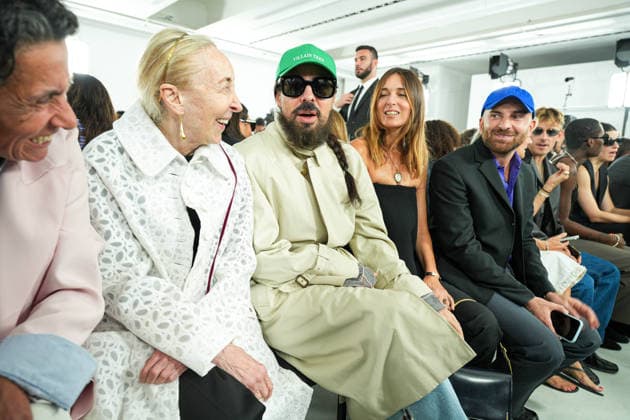 IPA88862697 - Milan, Milan Women™s Fashion Week Spring Summer 2027 - Women™s Fashion, Spring Summer 2027 - Jil Sander fashion show - pictured in the front row: guests, Carla Sozzani, Alessandro Michele,  Copyright: xRiccardoxGIordanox xRiccardoxGiordano IPAx IPA88862697