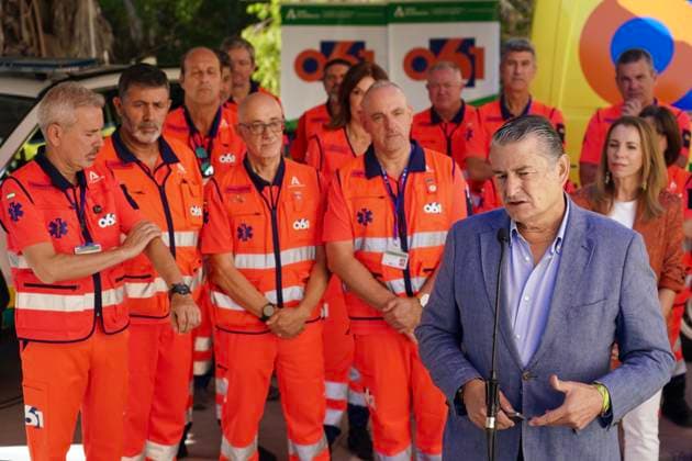 Presentation in Málaga of the new tablets for the 061 Health Emergency Services of Andalusia The First Vice President of the Regional Government and Minister of the Presidency, Health and Emergencies, Antonio Sanz, speaks after presenting the new tablets for the 061 Andalusian Health Emergency Services. September 23, 2026, in Málaga, Andalusia, Spain. SEPTEMBER 23, 2026, in Málaga, Andalusia, Spain Málaga, Andalusia, Spain Málaga, Andalusia, Spain Spain Copyright: xÃlexxZeax 7793391