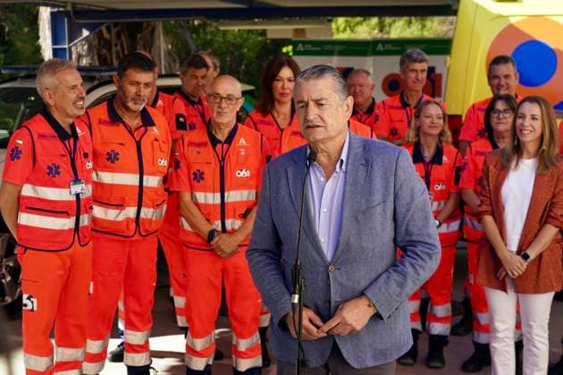 Presentation in Málaga of the new tablets for the 061 Health Emergency Services of Andalusia The First Vice President of the Regional Government and Minister of the Presidency, Health and Emergencies, Antonio Sanz, speaks after presenting the new tablets for the 061 Andalusian Health Emergency Services. September 23, 2026, in Málaga, Andalusia, Spain. SEPTEMBER 23, 2026, in Málaga, Andalusia, Spain Málaga, Andalusia, Spain Málaga, Andalusia, Spain Spain Copyright: xÃlexxZeax 7793395