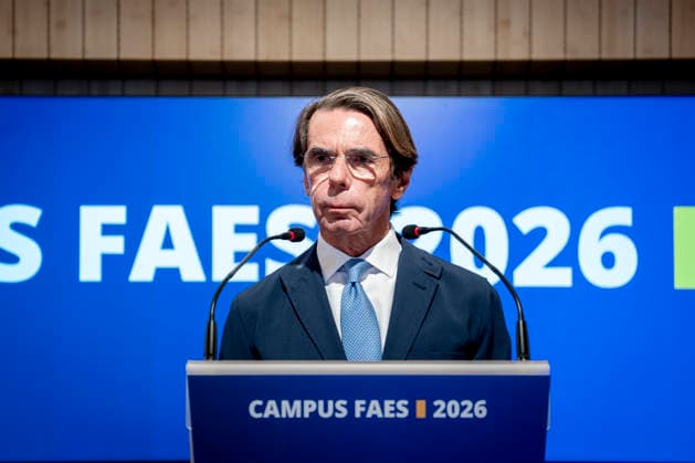 Aznar Inaugurates the FAES 2026 Campus Former Prime Minister and FAES President José María Aznar during the inauguration of the FAES 2026 Campus at the Ortega–Maranón Foundation on September 23, 2026, in Madrid, Spain. Aznar inaugurated the FAES 2026 Campus, which this year is titled Latin America in Transformation: Consequences for the European Union, September 23, 2026, in Madrid, Spain.  Copyright: xA.xPÃ rezxMecax 7793426
