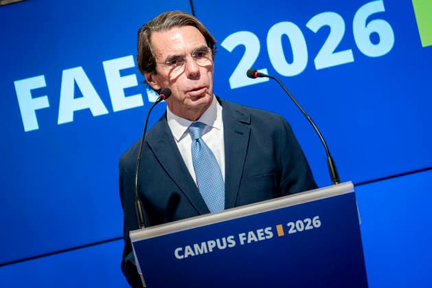 Aznar Inaugurates the FAES 2026 Campus Former Prime Minister and FAES President José María Aznar during the inauguration of the FAES 2026 Campus at the Ortega–Maranón Foundation on September 23, 2026, in Madrid, Spain. Aznar inaugurated the FAES 2026 Campus, which this year is titled Latin America in Transition: Implications for the European Union. September 23, 2026, in Madrid, Spain.  Copyright: xA.xPÃ rezxMecax 7793422
