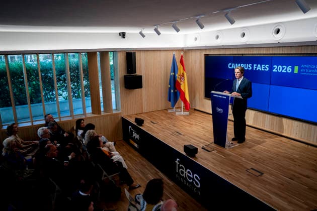 Aznar Inaugurates the FAES 2026 Campus Former Prime Minister and FAES President José María Aznar during the inauguration of the FAES 2026 Campus at the Ortega–Maranón Foundation on September 23, 2026, in Madrid, Spain. Aznar inaugurated the FAES 2026 Campus, which this year is titled Latin America in Transition: Implications for the European Union. September 23, 2026, in Madrid, Spain.  Copyright: xA.xPÃ rezxMecax 7793425