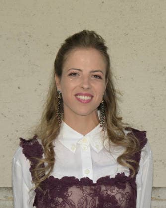 IPA88864205 - Milan, Italy: Luisa Beccaria SS27 MFW Fashion Show and Backstage: Spring Summer 2027 In the photo: Carolina Kostner wearing a Luisa Beccaria SS27 MFW dress  Copyright: xNickxZonnaxxcopyrightx x xNickxZonnax IPA88864205