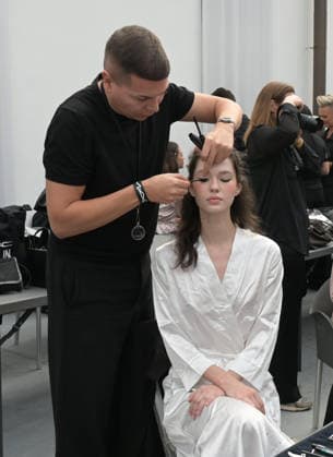 IPA88864184 - Milan, Italy: Luisa Beccaria SS27 MFW Fashion Show and Backstage: Spring Summer 2027 In the photo: Backstage at Luisa Beccaria  Copyright: xNickxZonnaxxcopyrightx x xNickxZonnax IPA88864184