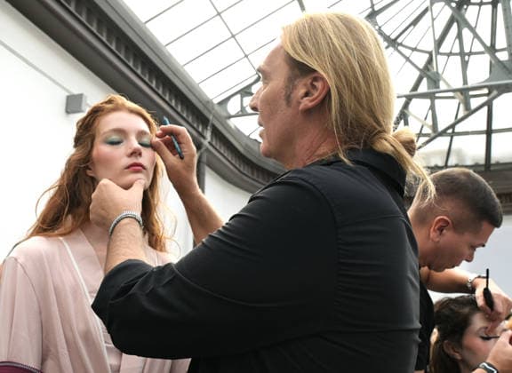 IPA88864185 - Milan, Italy: Luisa Beccaria SS27 MFW Fashion Show and Backstage: Spring Summer 2027 In the photo: Backstage at Luisa Beccaria  Copyright: xNickxZonnaxxcopyrightx x xNickxZonnax IPA88864185