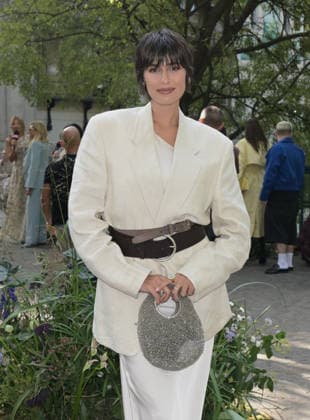 IPA88864210 - Milan, Italy: Luisa Beccaria SS27 MFW Fashion Show and Backstage: Spring Summer 2027 In the photo: Alice Sabatini wearing a Luisa Beccaria dress  Copyright: xNickxZonnaxxcopyrightx x xNickxZonnax IPA88864210