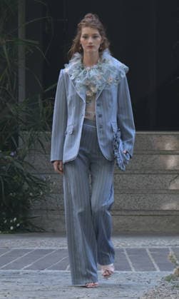 IPA88864243 - Milan, Italy: Luisa Beccaria SS27 MFW Fashion Show and Backstage: Spring Summer 2027 In the photo: Luisa Beccaria fashion show  Copyright: xNickxZonnaxxcopyrightx x xNickxZonnax IPA88864243