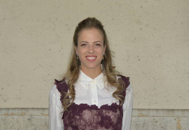 IPA88864206 - Milan, Italy: Luisa Beccaria SS27 MFW Fashion Show and Backstage: Spring Summer 2027 In the photo: Carolina Kostner wearing a Luisa Beccaria SS27 MFW dress  Copyright: xNickxZonnaxxcopyrightx x xNickxZonnax IPA88864206