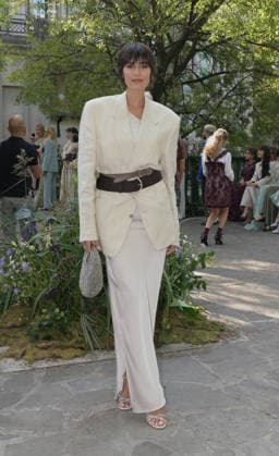 IPA88864209 - Milan, Italy: Luisa Beccaria SS27 MFW Fashion Show and Backstage: Spring Summer 2027 In the photo: Alice Sabatini wearing a Luisa Beccaria dress  Copyright: xNickxZonnaxxcopyrightx x xNickxZonnax IPA88864209