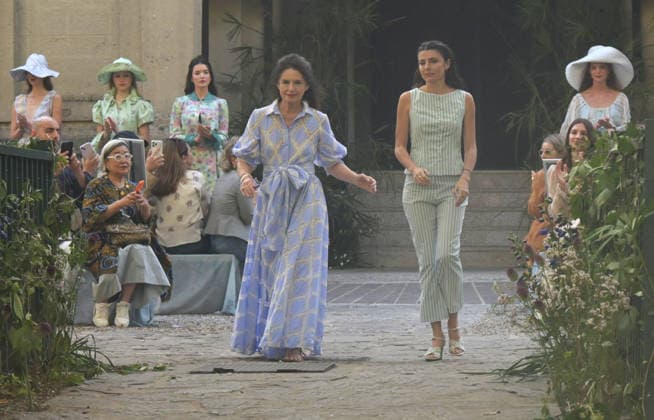 IPA88864279 - Milan, Italy: Luisa Beccaria SS27 MFW Fashion Show and Backstage: Spring Summer 2027 In the photo: Luisa Beccaria fashion show  Copyright: xNickxZonnaxxcopyrightx x xNickxZonnax IPA88864279