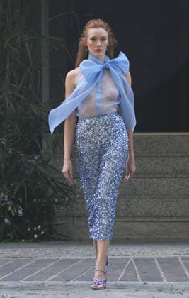 IPA88864260 - Milan, Italy: Luisa Beccaria SS27 MFW Fashion Show and Backstage: Spring Summer 2027 In the photo: Luisa Beccaria fashion show  Copyright: xNickxZonnaxxcopyrightx x xNickxZonnax IPA88864260