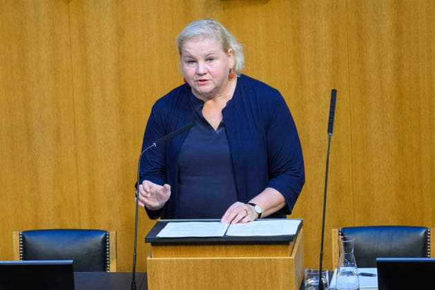 Vienna, September 23, 2026: 96th Session of the National Council PHOTO: Korinna Schumann, Minister of Social Affairs and Health (SPÖ) 96th Session of the National Council; National Council, National Council session, parliamentary session, parliament, plenary session; 96th Session of the National Council