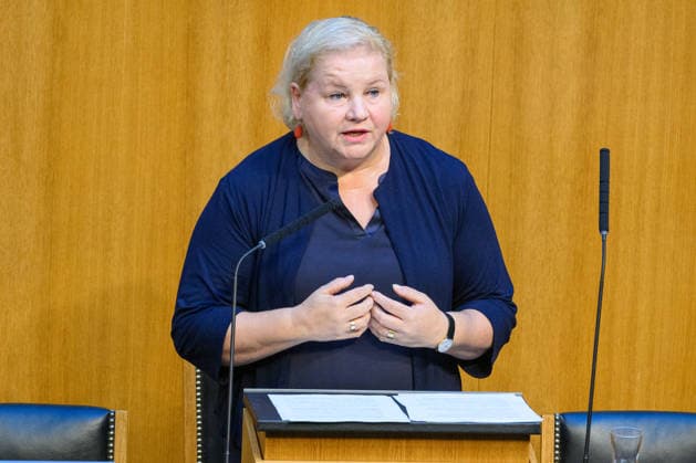 Vienna, September 23, 2026: 96th Session of the National Council PHOTO: Korinna Schumann, Minister of Social Affairs and Health (SPÖ) 96th Session of the National Council; National Council, National Council session, parliamentary session, parliament, plenary session; 96th Session of the National Council