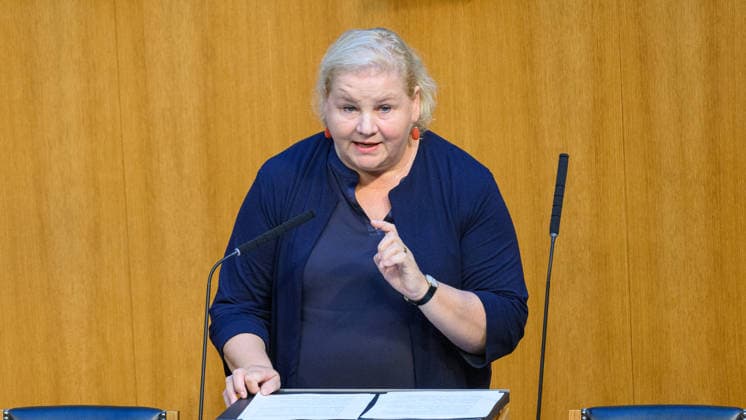 Vienna, September 23, 2026: 96th Session of the National Council PHOTO: Korinna Schumann, Minister of Social Affairs and Health (SPÖ) 96th Session of the National Council; National Council, National Council session, parliamentary session, parliament, plenary session; 96th Session of the National Council