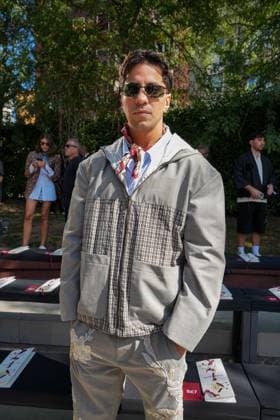 IPA88865572 - Milan, Milan Women™s Fashion Week Spring Summer 2027 - Women™s Fashion, Spring Summer 2027 - Antonio Marras fashion show - front row in the photo: Tedua  Copyright: xRiccardoxGIordanox xRiccardoxGiordano IPAx IPA88865572