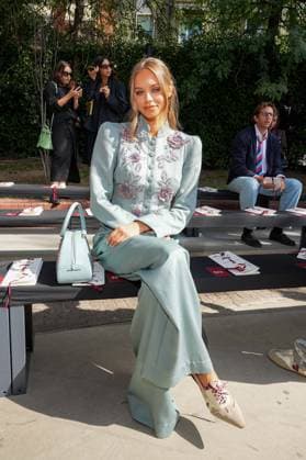 IPA88865623 - Milan, Milan Women™s Fashion Week Spring Summer 2027 - Women™s Fashion, Spring Summer 2027 - Antonio Marras fashion show - pictured in the front row: LAILA HASANOVIC  Copyright: xRiccardoxGIordanox xRiccardoxGiordano IPAx IPA88865623