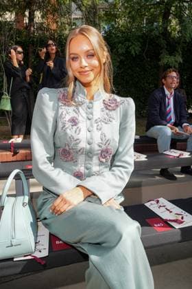IPA88865633 - Milan, Milan Women™s Fashion Week Spring Summer 2027 - Women™s Fashion, Spring Summer 2027 - Antonio Marras fashion show - pictured in the front row: LAILA HASANOVIC  Copyright: xRiccardoxGIordanox xRiccardoxGiordano IPAx IPA88865633