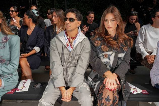IPA88865778 - Milan, Milan Women™s Fashion Week Spring Summer 2027 - Women™s Fashion, Spring Summer 2027 - Antonio Marras fashion show - front row in the photo: TEDUA ANNA MALYGON  Copyright: xRiccardoxGIordanox xRiccardoxGiordano IPAx IPA88865778