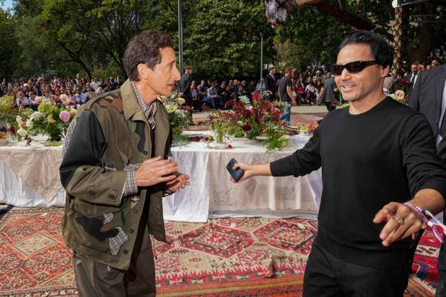 IPA88865782 - Milan, Milan Women™s Fashion Week Spring Summer 2027 - Women™s Fashion, Spring Summer 2027 - Antonio Marras fashion show - pictured in the front row: ADRIEN BRODY  Copyright: xRiccardoxGIordanox xRiccardoxGiordano IPAx IPA88865782