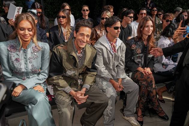 IPA88865786 - Milan, Milan Women™s Fashion Week Spring Summer 2027 - Women™s Fashion, Spring Summer 2027 - Antonio Marras fashion show - front row in the photo: ADRIEN BRODY, ANNA MALYGON, TEDUA, LAILA HASANOVIC  Copyright: xRiccardoxGIordanox xRiccardoxGiordano IPAx IPA88865786
