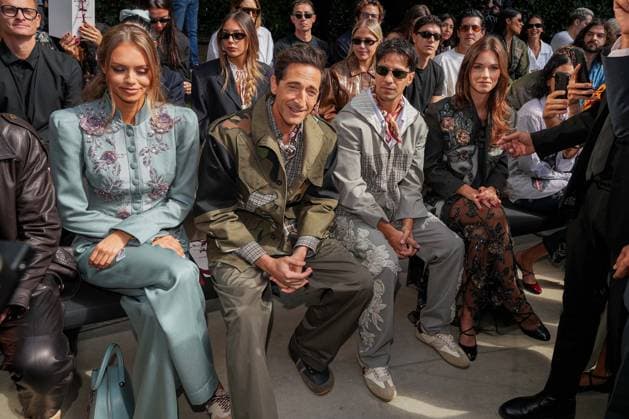 IPA88865787 - Milan, Milan Women™s Fashion Week Spring Summer 2027 - Women™s Fashion, Spring Summer 2027 - Antonio Marras fashion show - front row in the photo: ADRIEN BRODY, ANNA MALYGON, TEDUA, LAILA HASANOVIC  Copyright: xRiccardoxGIordanox xRiccardoxGiordano IPAx IPA88865787