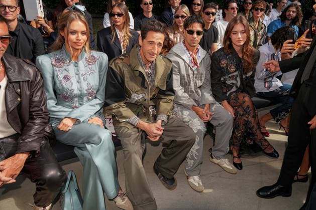 IPA88865791 - Milan, Milan Women™s Fashion Week Spring Summer 2027 - Women™s Fashion, Spring Summer 2027 - Antonio Marras fashion show - front row in the photo: ADRIEN BRODY, ANNA MALYGON, TEDUA, LAILA HASANOVIC  Copyright: xRiccardoxGIordanox xRiccardoxGiordano IPAx IPA88865791