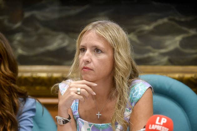 IPP Photo by Marco Mattei, Rome, September 23, 2026. Chamber of Deputies: Lega press conference to present a bill against Islamic fundamentalism in Italy. Pictured: Silvia Sardone. Italy Photo Press World. Copyright
