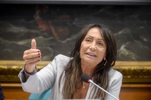 IPP Photo by Marco Mattei, Rome, September 23, 2026. Chamber of Deputies: Lega press conference to present a bill against Islamic fundamentalism in Italy. Pictured: Anna Maria Cisint. Italy Photo Press World. Copyright