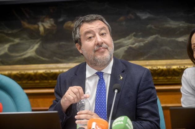 IPP Photo by Marco Mattei, Rome, September 23, 2026: Chamber of Deputies—Lega press conference to present a bill against Islamic fundamentalism in Italy. Pictured: Matteo Salvini. Italy Photo Press World Copyright