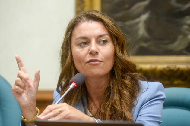 IPP Photo by Marco Mattei, Rome, September 23, 2026. Chamber of Deputies: Lega press conference to present a bill against Islamic fundamentalism in Italy. Pictured: Susanna Ceccardi. Italy Photo Press World. Copyright