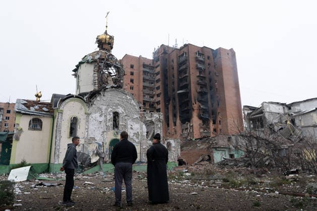 September 23, 2026, Kramatorsk, Donetsk Oblast, Ukraine: The aftermath of a Russian KAB aerial bomb strike that damaged a church and residential buildings in the frontline city of Kramatorsk, Donetsk region. Multiple people were injured in the attack. Kramatorsk Ukraine  - ZUMAm350 20260923_zip_m350_035 Copyright: xCameronxJones-Manleyx